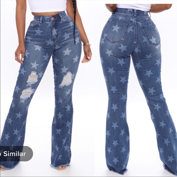 Highwaist Flare Star Jeans🔥Host Pick🔥🔥💋 - Picture 4 of 16